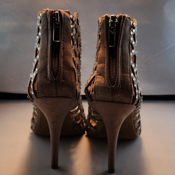 Nine West Rhinestone Evening Shoe Size 8.5M - Picture 4 of 8